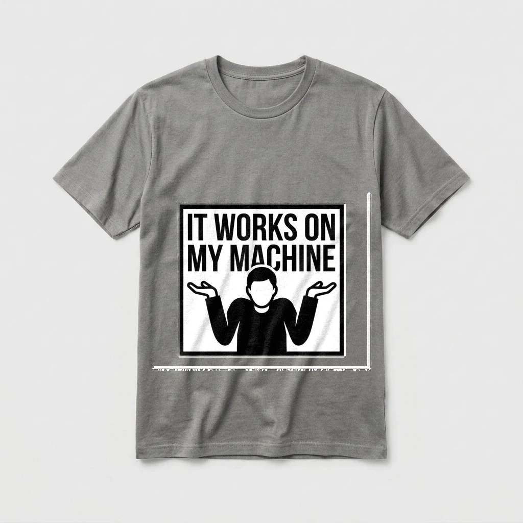Tee That Says "it Works, Product, Ash