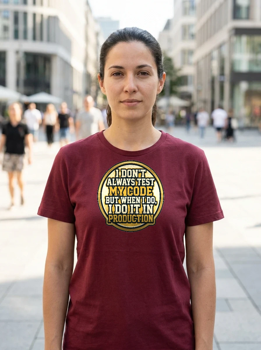 Tee That Says "i Don't Always, Worn, Maroon