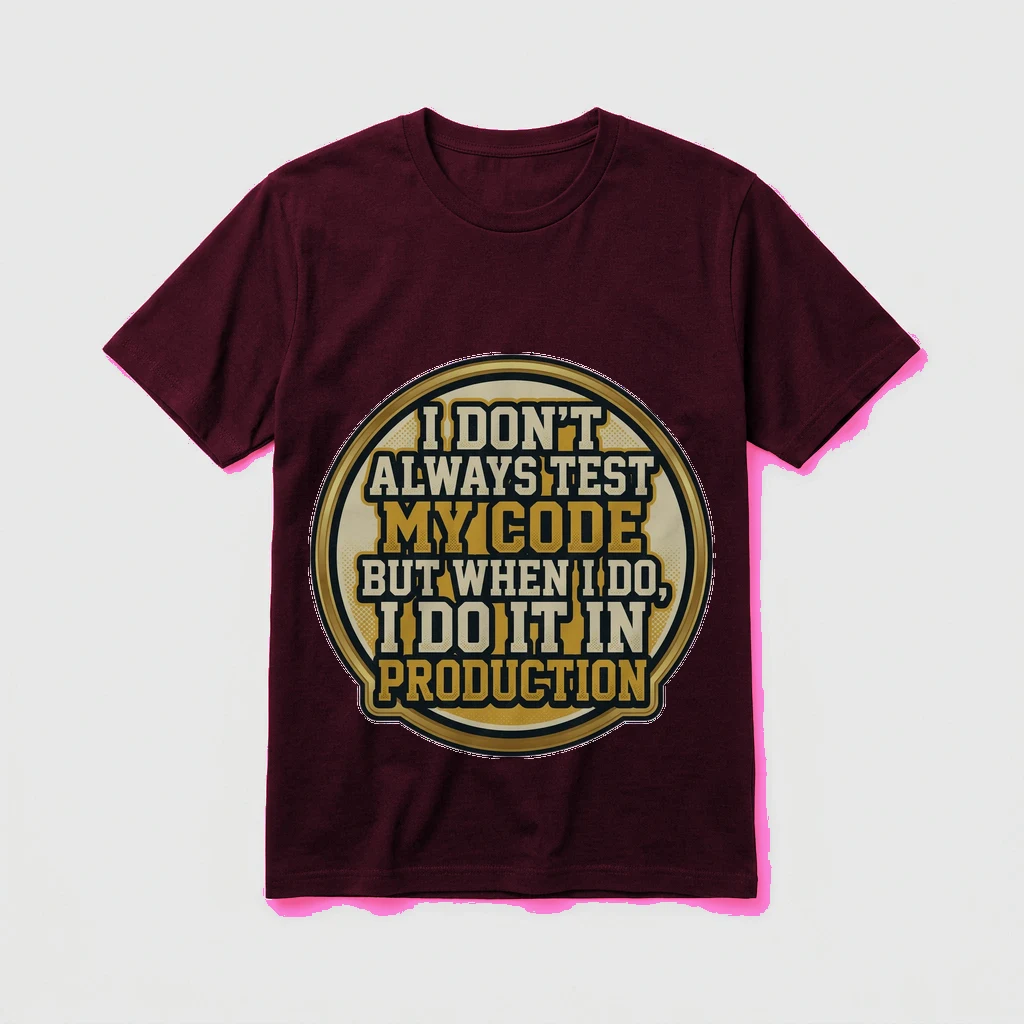 Tee That Says "i Don't Always, Product, Maroon