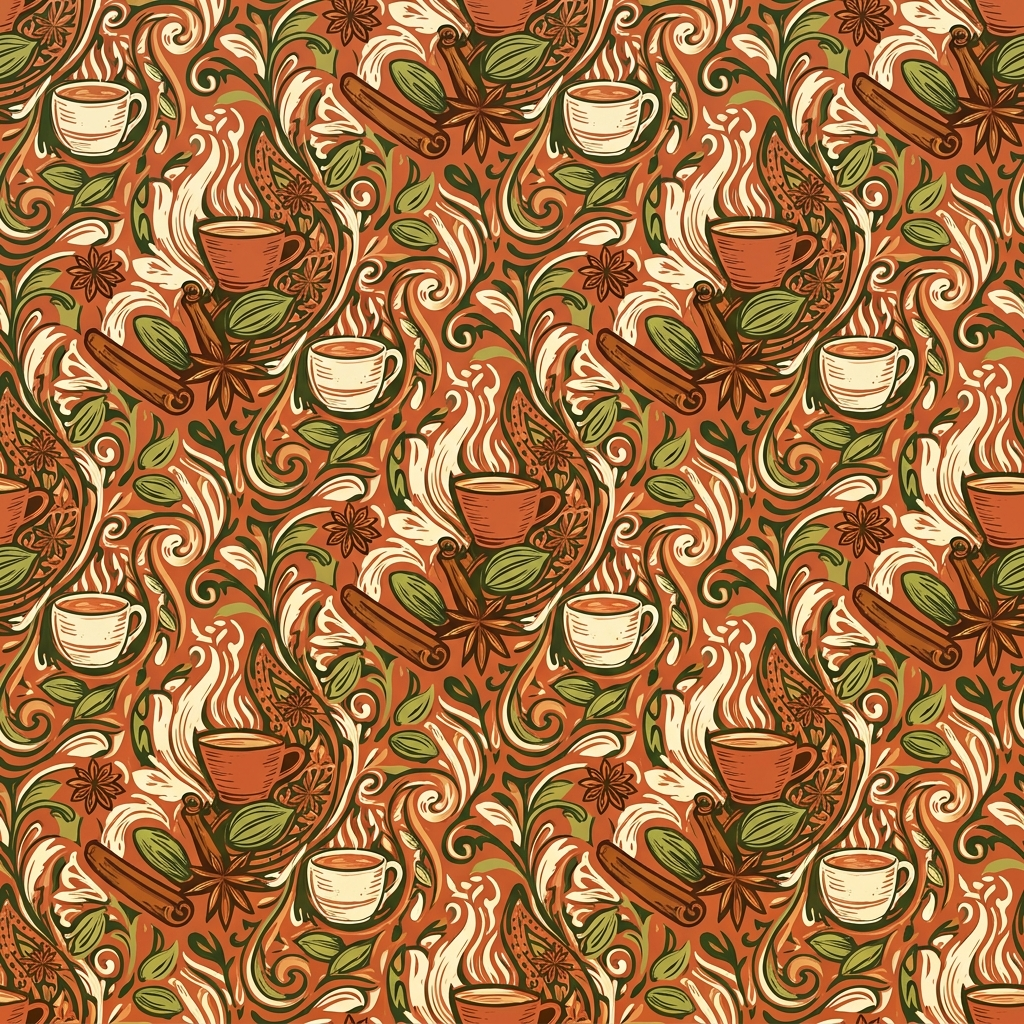 Artwork generated from 'all-over chai paisley pattern hoodie'