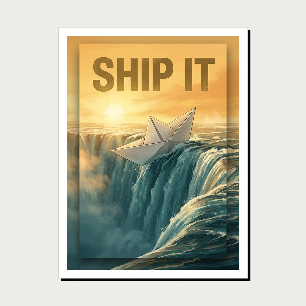 Poster That Says "Ship It", Product, Paper