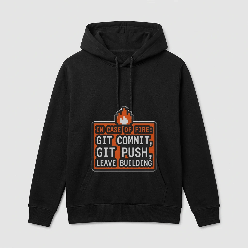 Hoodie That Says "in Case, Product, Black
