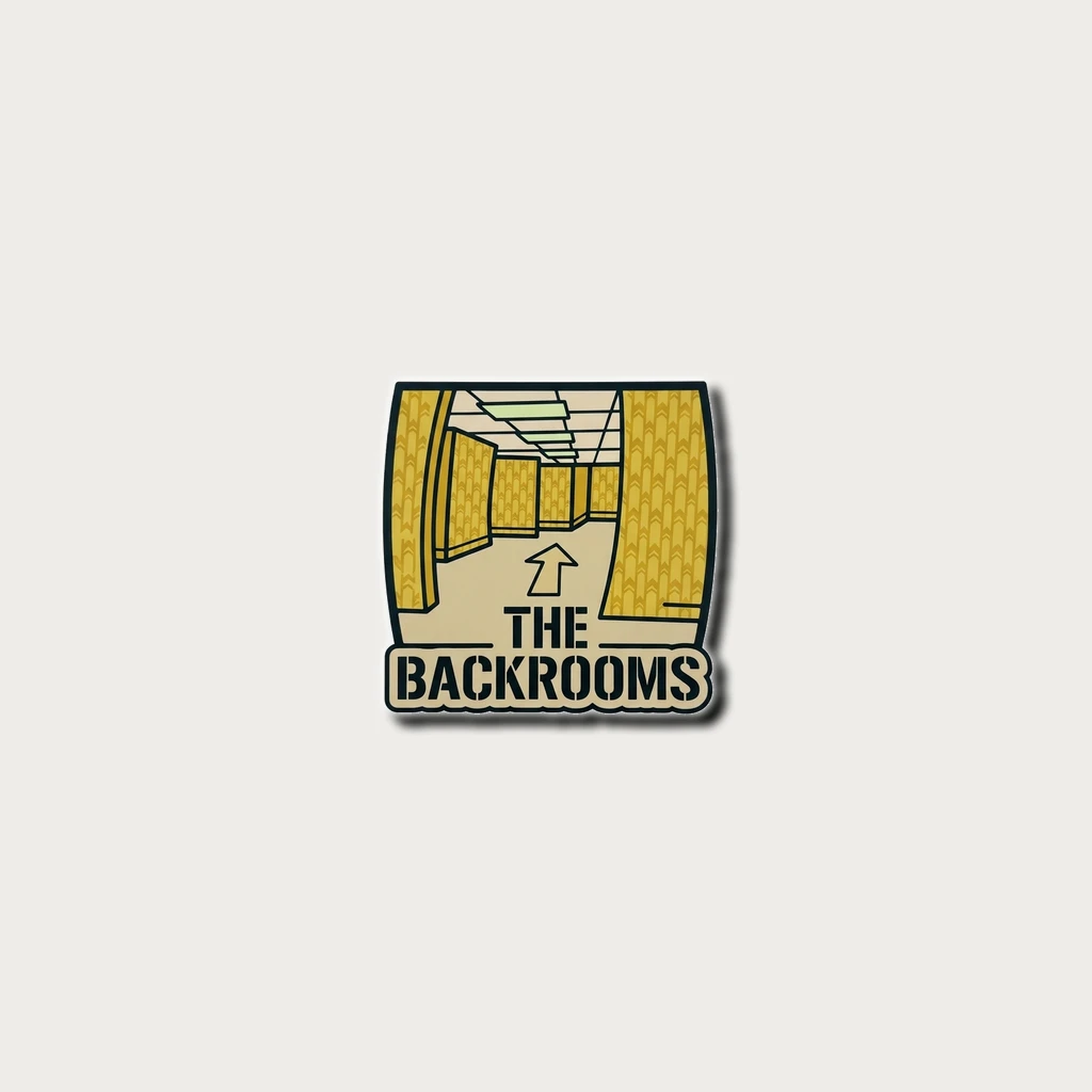 Backrooms Sticker, Product, White