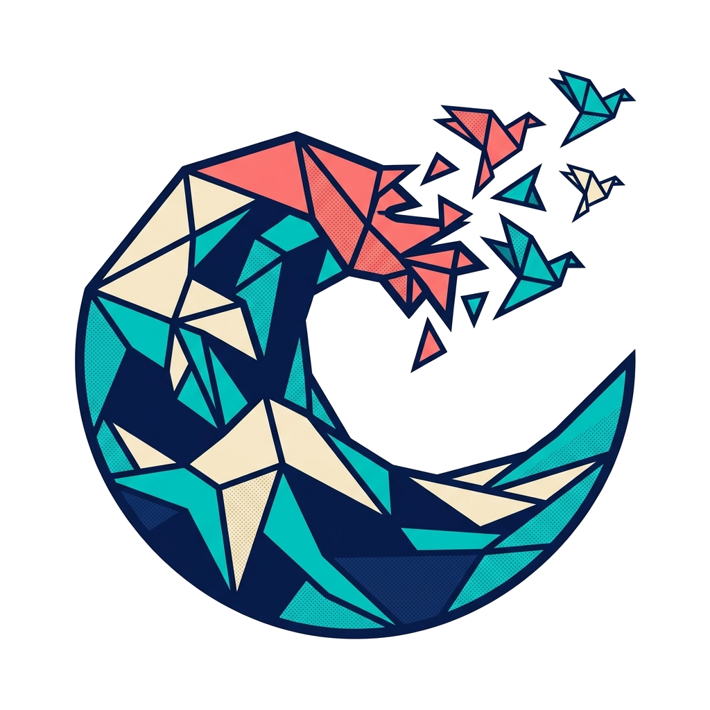 Artwork generated from 'geometric waves'
