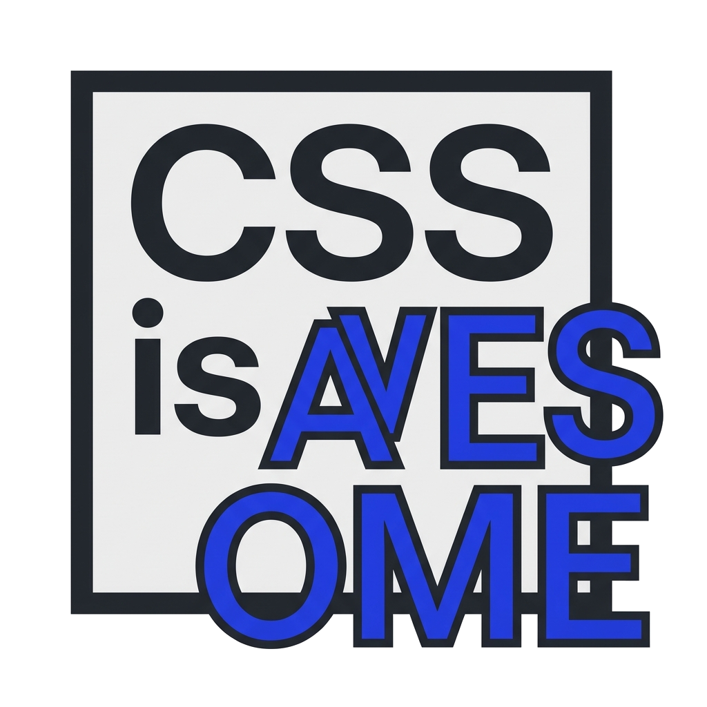 Artwork generated from 'mug that says "CSS is awesome" with the text overflowing the box'