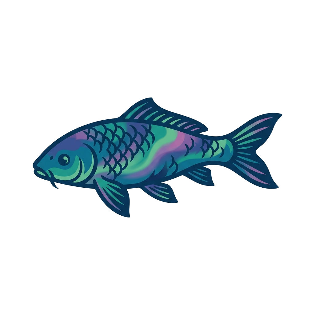 Artwork generated from 'aurora koi swimming tee'