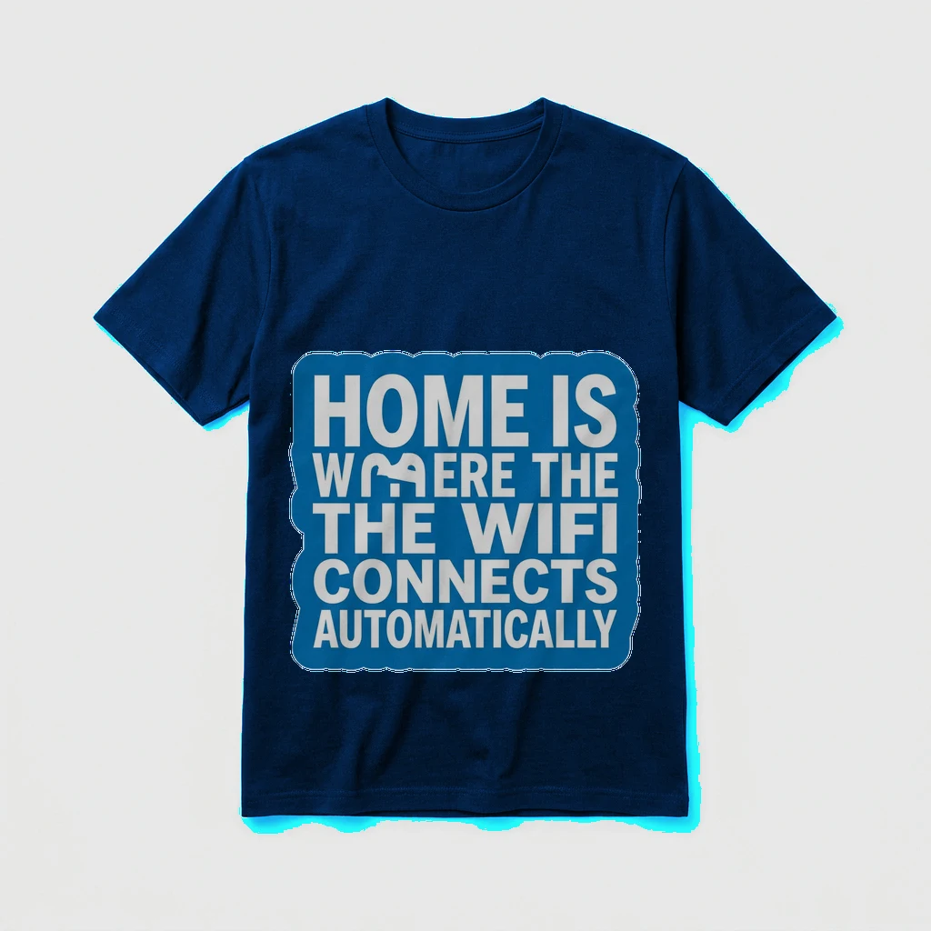 Tee That Says "home Is Where, Product, True Royal