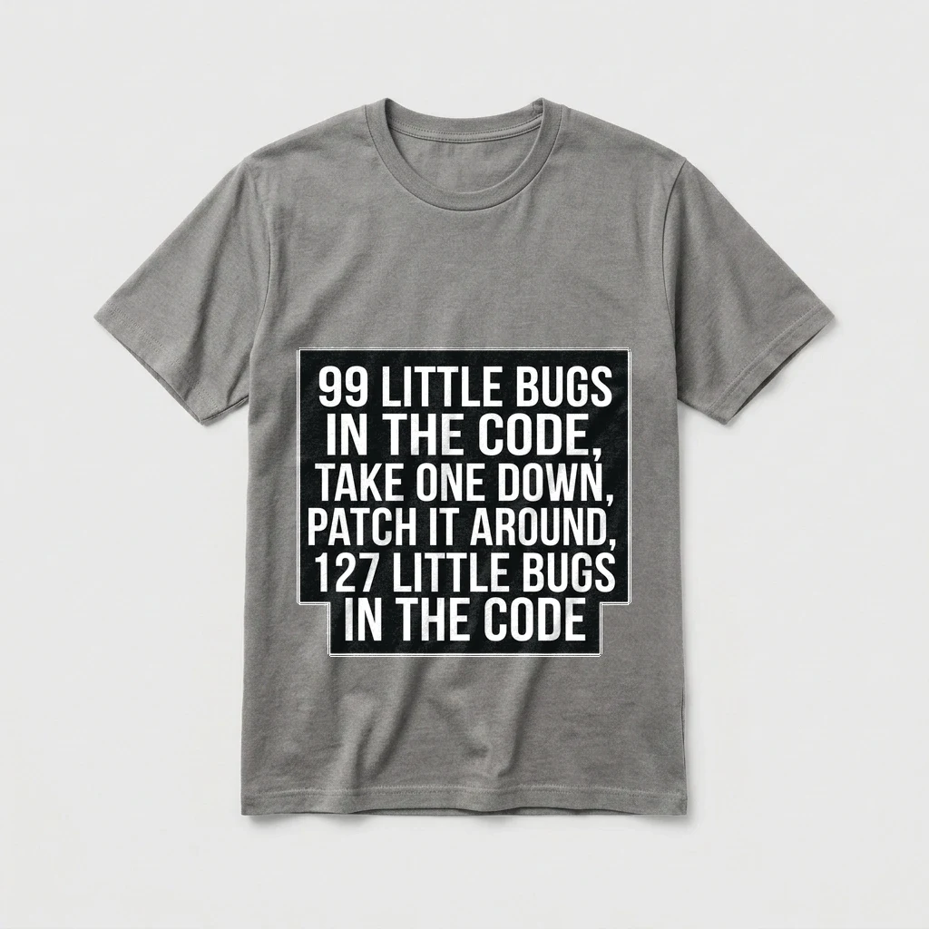 Tee That Says "99 Little Bugs, Product, Ash