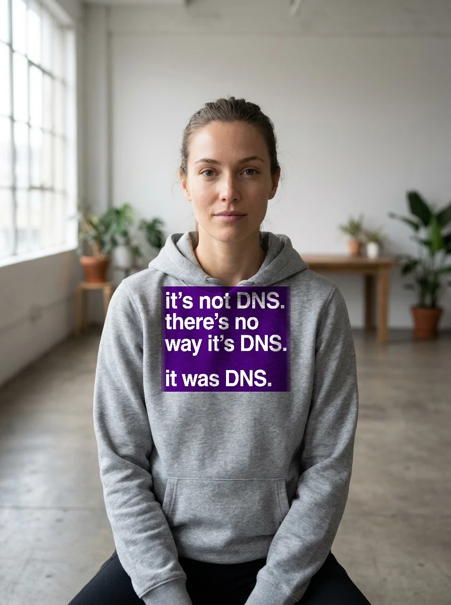 Hoodie That Says "it's Not Dns., Worn, Athletic Heather