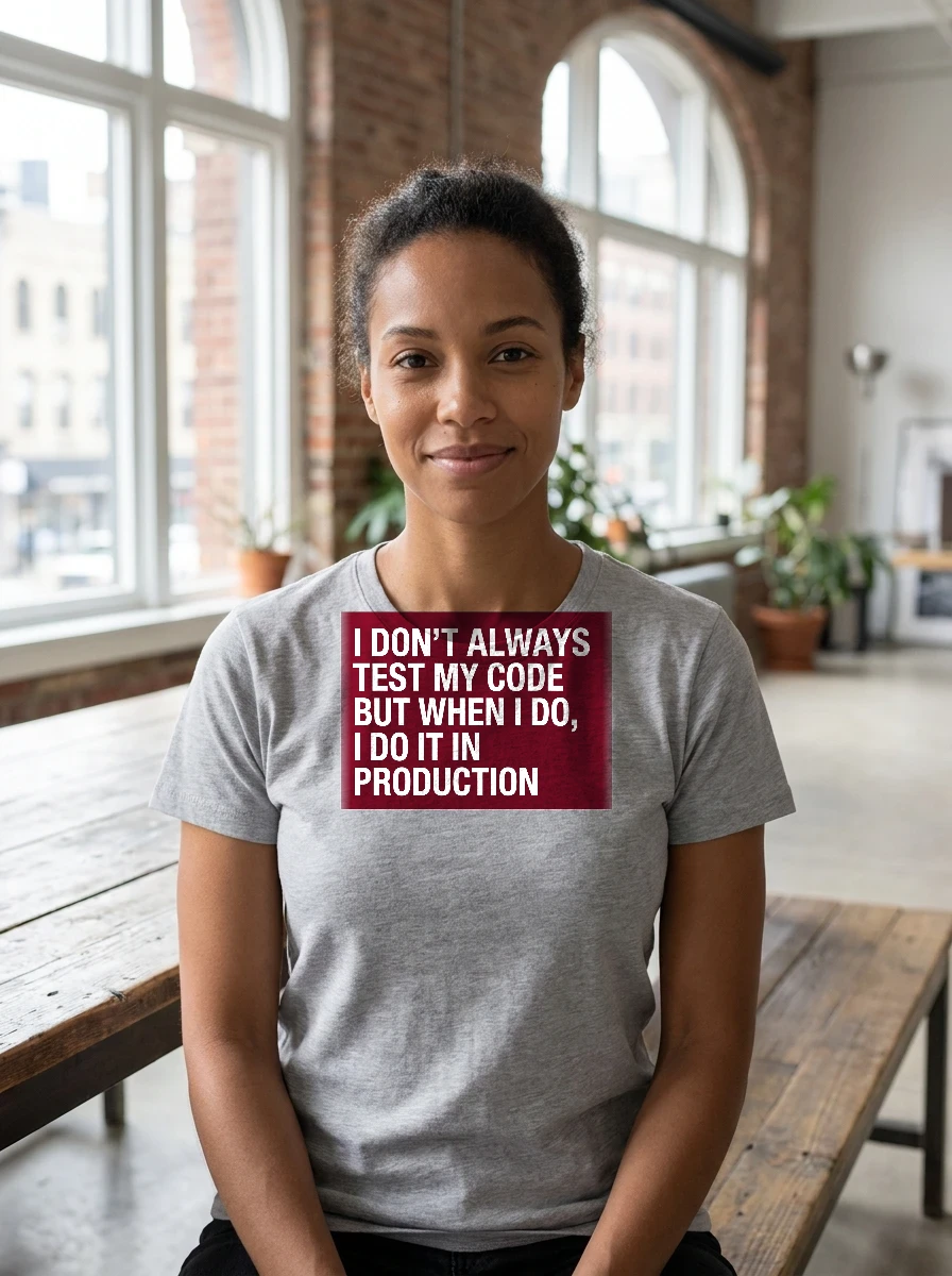 Tee That Says "i Don't Always, Worn, Ash