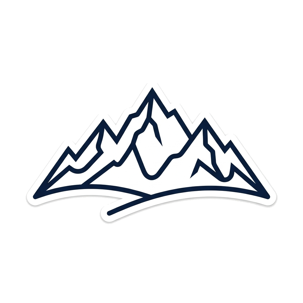 Minimalist Mountain Line Art Tee — artwork