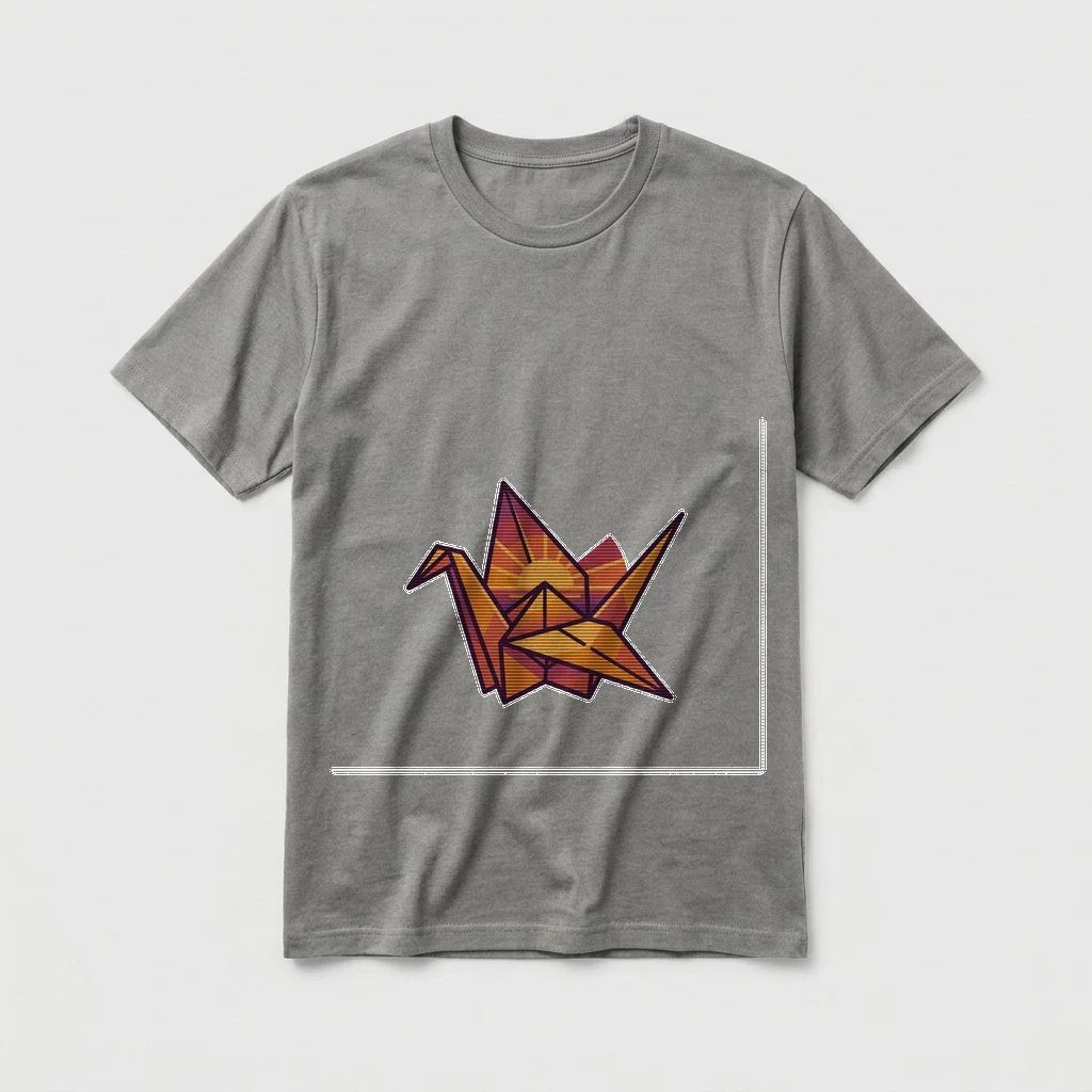 Origami Crane Sunset Tee