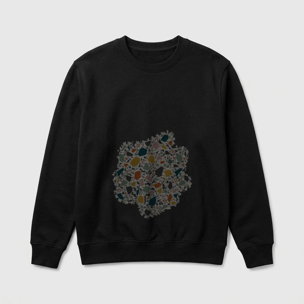 Abstract Terrazzo Speckle Pattern Sweatshirt
