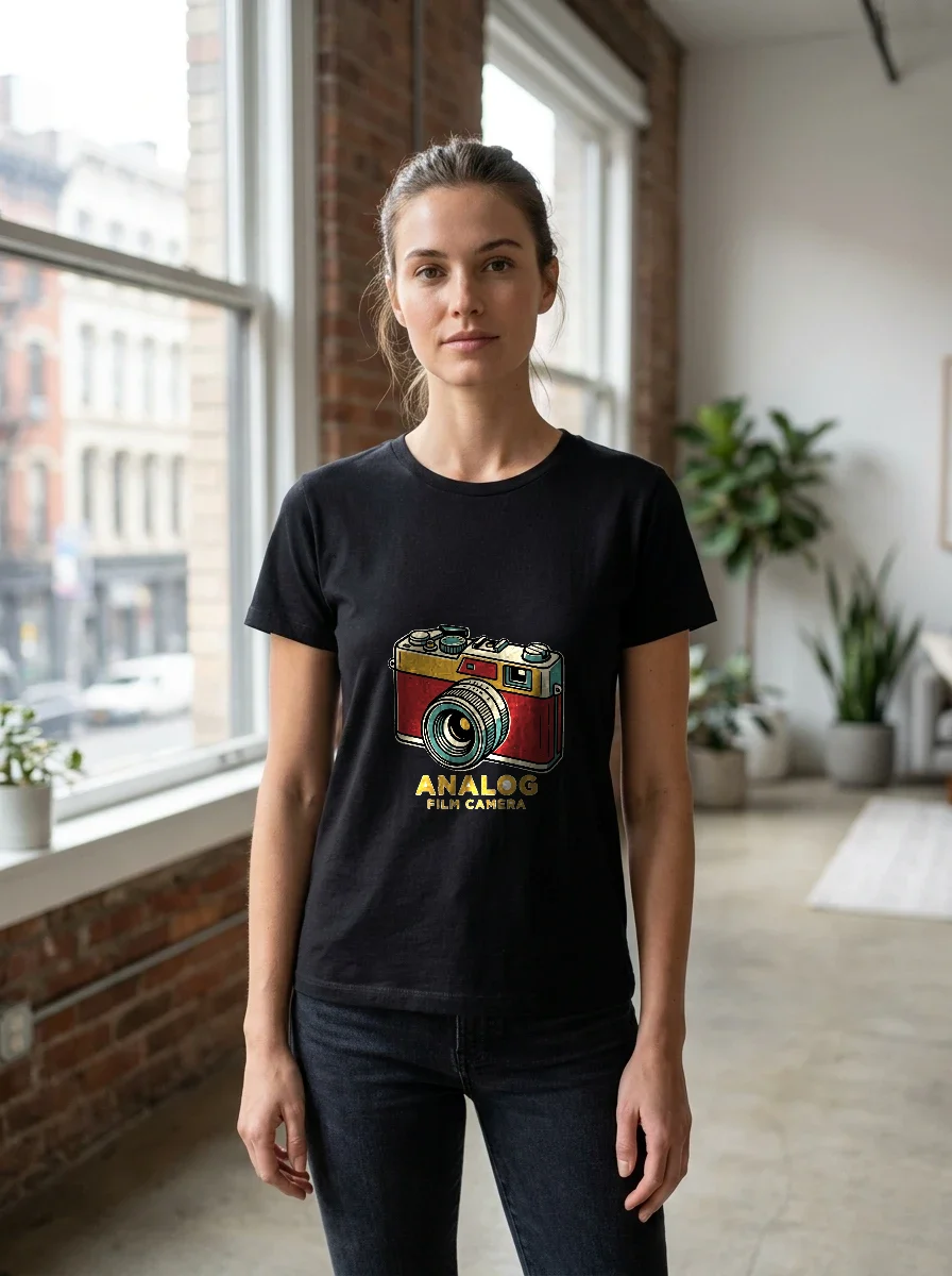 Vintage Film Camera Illustration T-shirt