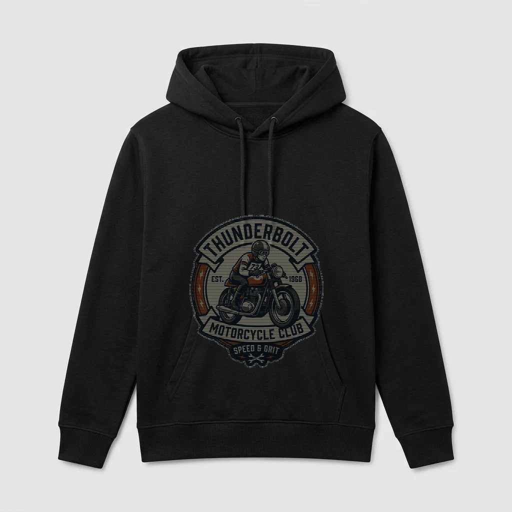 Vintage Motorcycle Racing Club Badge Hoodie