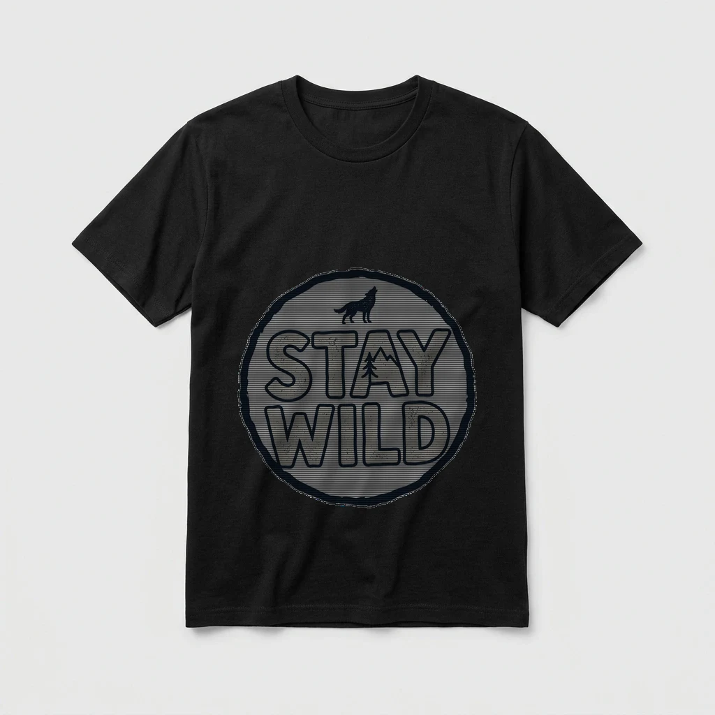 Bold Typographic Stay Wild T-shirt