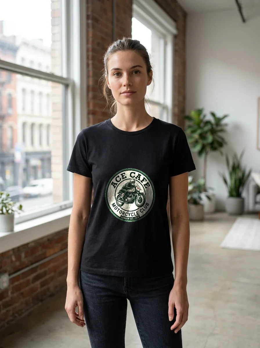 Vintage Motorcycle Racing Club Badge T-shirt