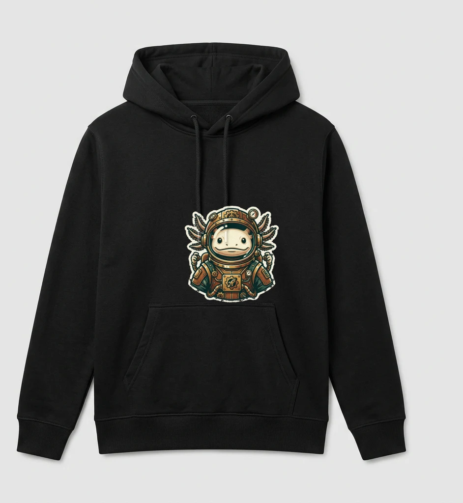 Steampunk Axolotl Astronaut Hoodie
