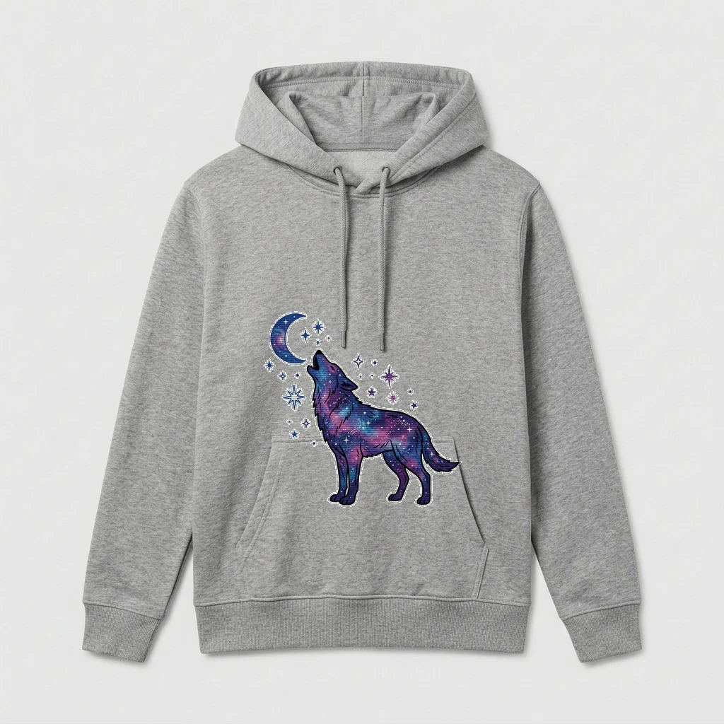 Cosmic Galaxy Wolf Howling