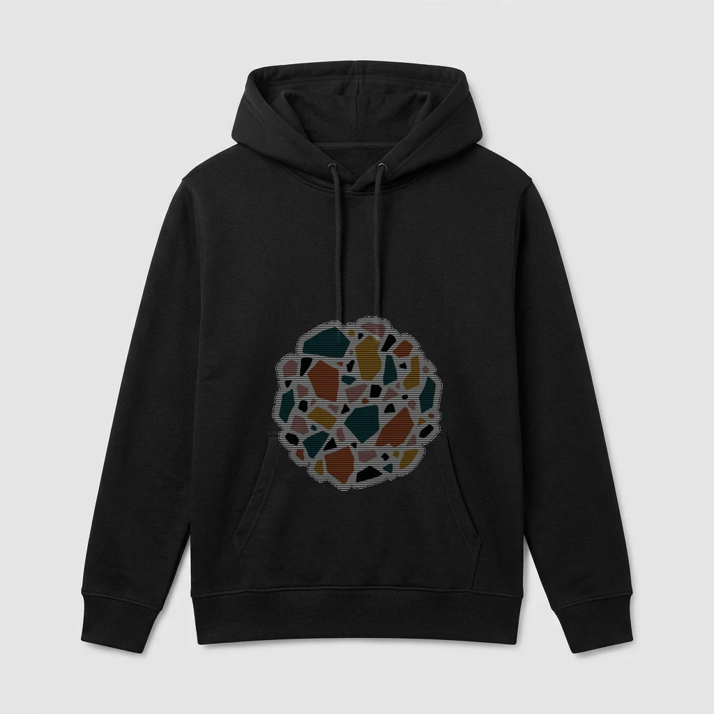 Abstract Terrazzo Speckle Pattern Hoodie