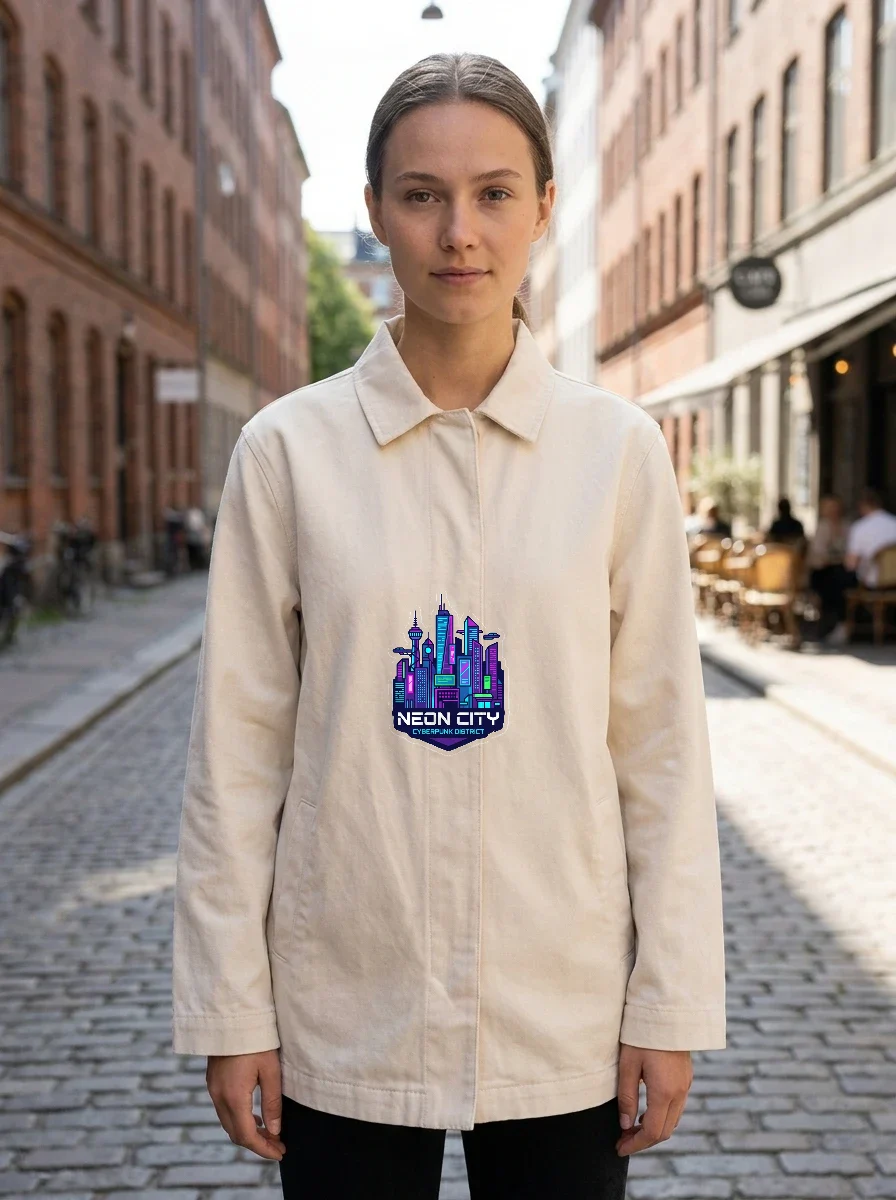 Cyberpunk Neon City Skyline Jacket