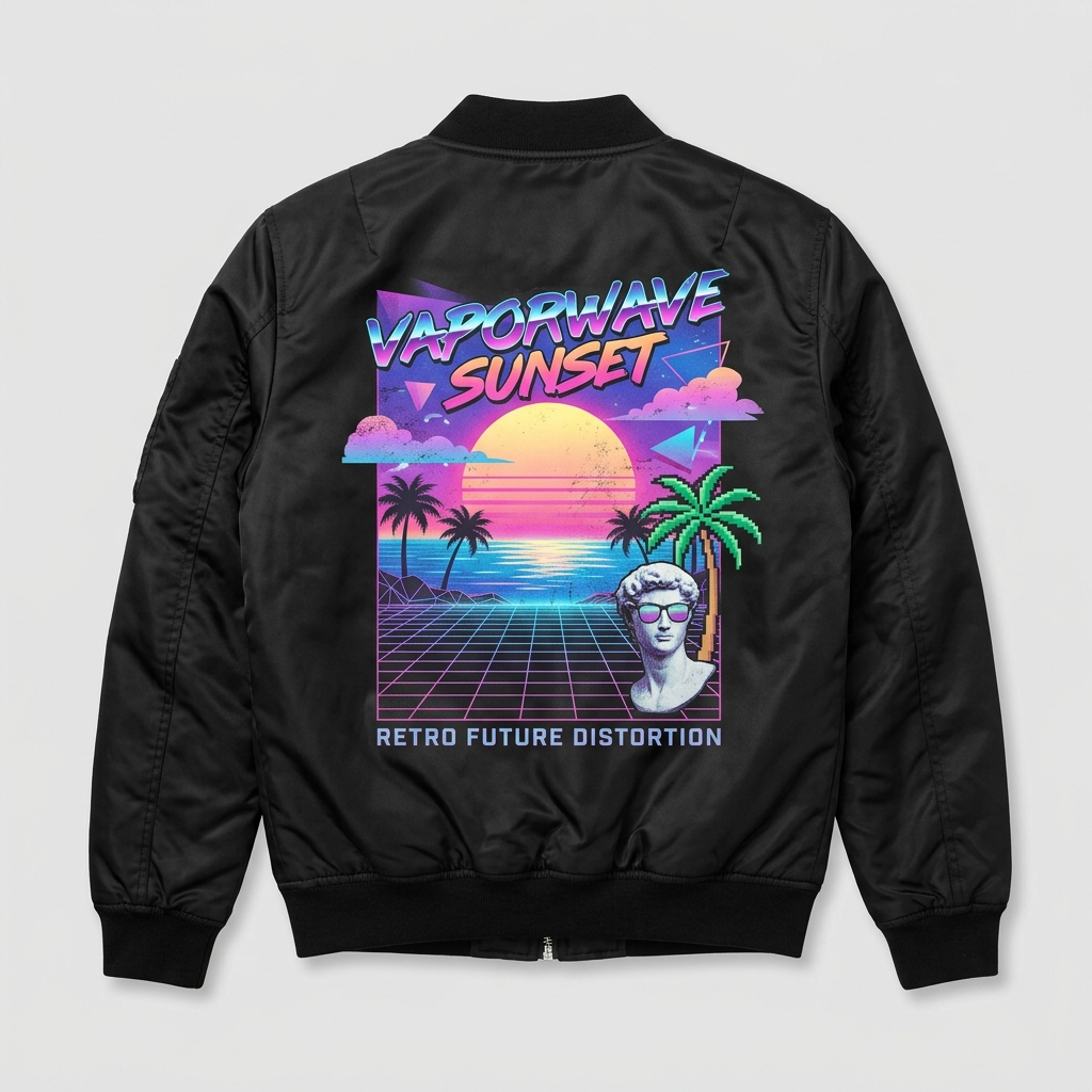 Vaporwave Sunset Jacket — artwork