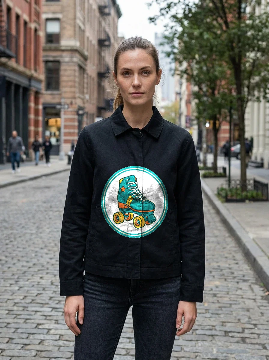 Retro Roller Skate, Pastel Jacket
