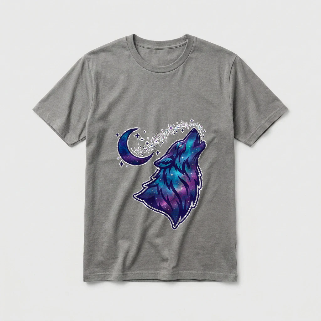Cosmic Galaxy Wolf Howling