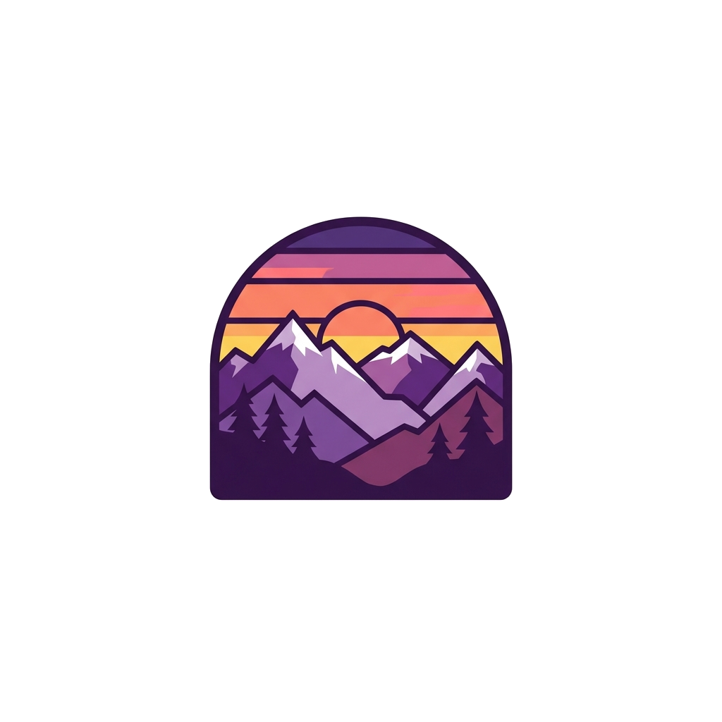 Purple Mountain Sunset Hoodie — artwork