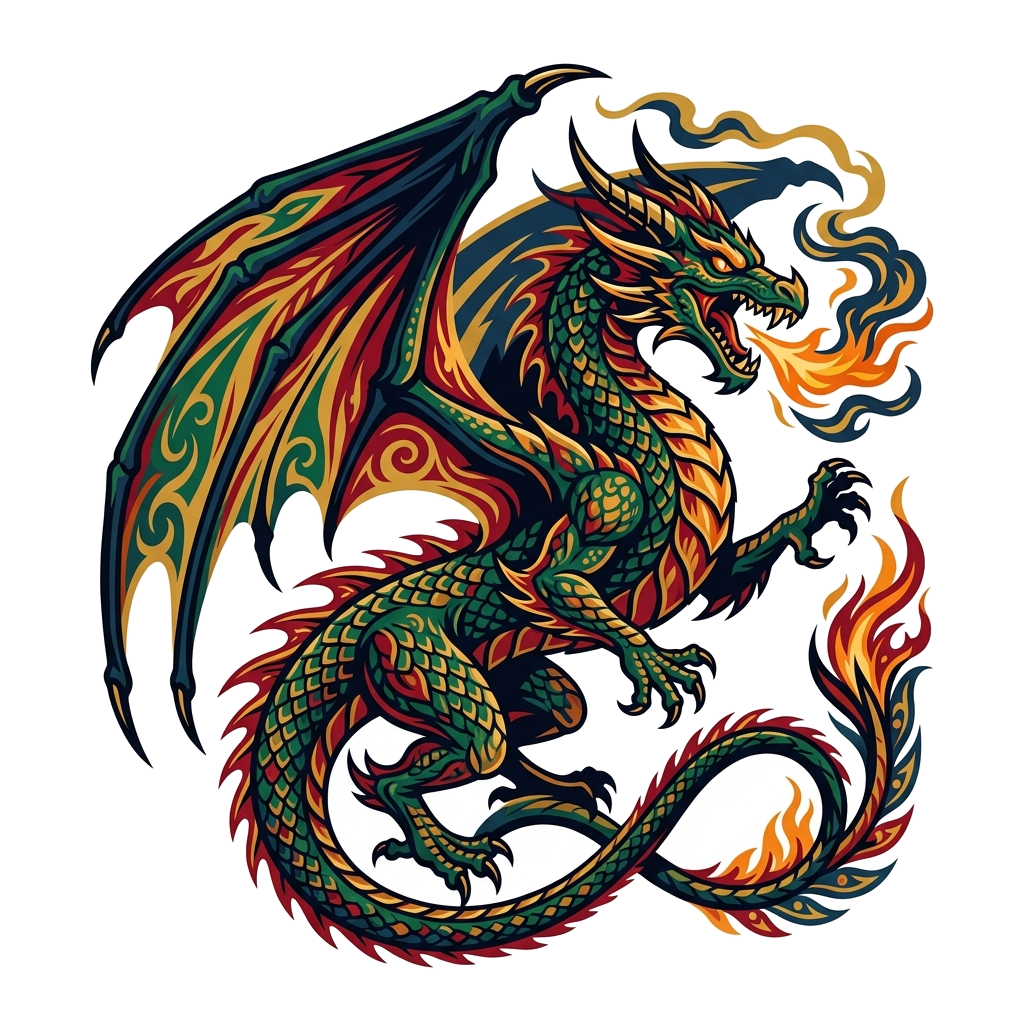 Neon Dragon Hoodie — artwork