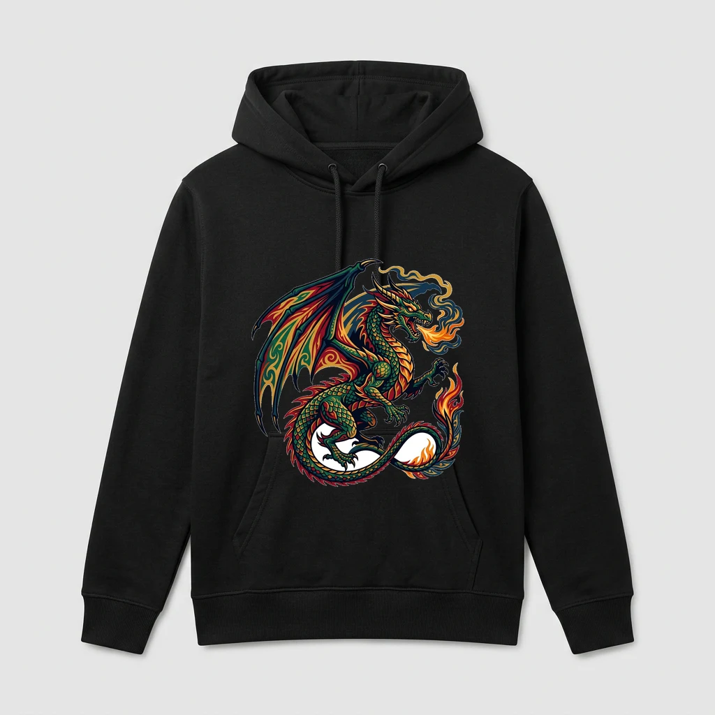 neon dragon hoodie
