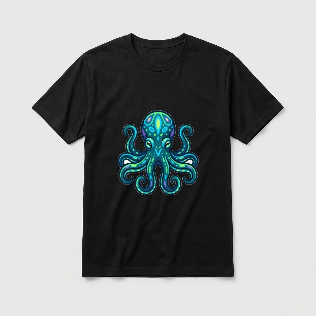 Bioluminescent Octopus Tshirt