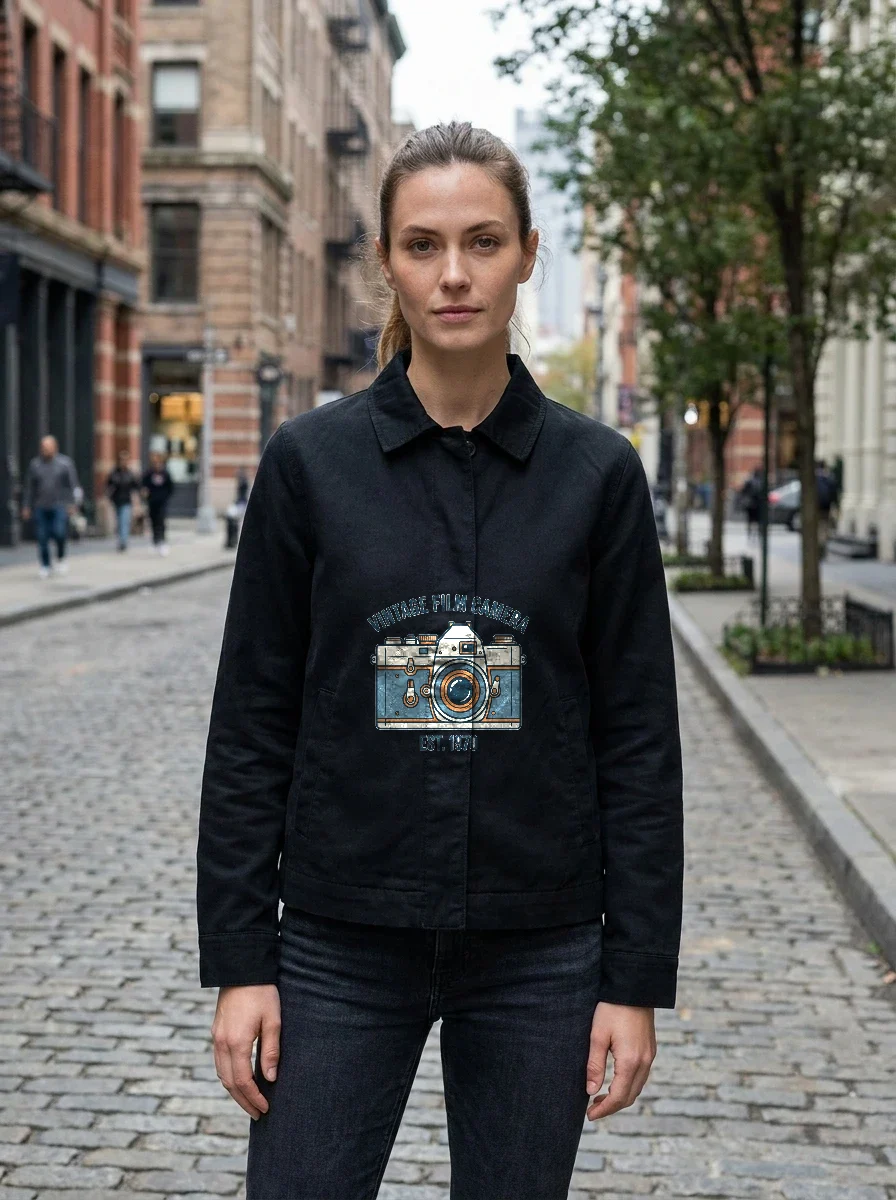 Vintage Film Camera Illustration Jacket