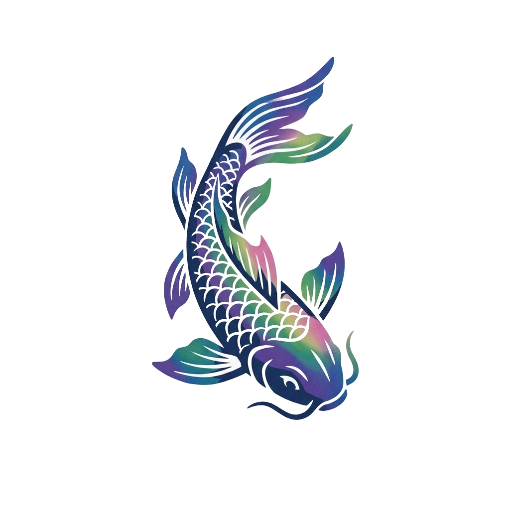 Aurora Koi Hoodie — artwork