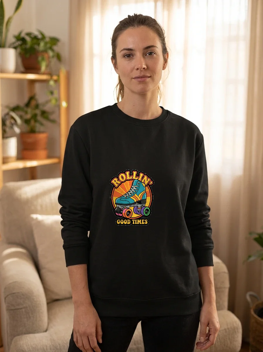 Retro Roller Skate, Pastel Sweatshirt