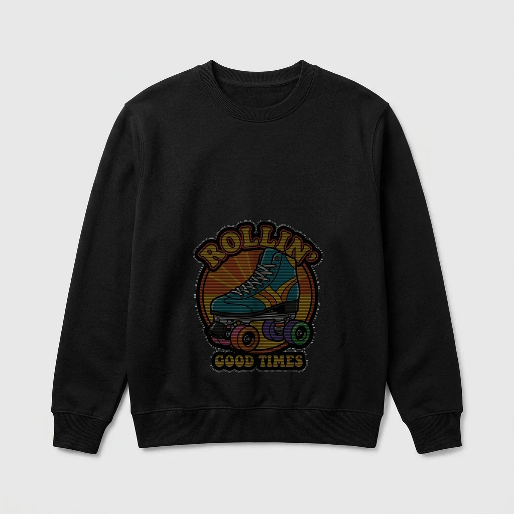 Retro Roller Skate, Pastel Sweatshirt
