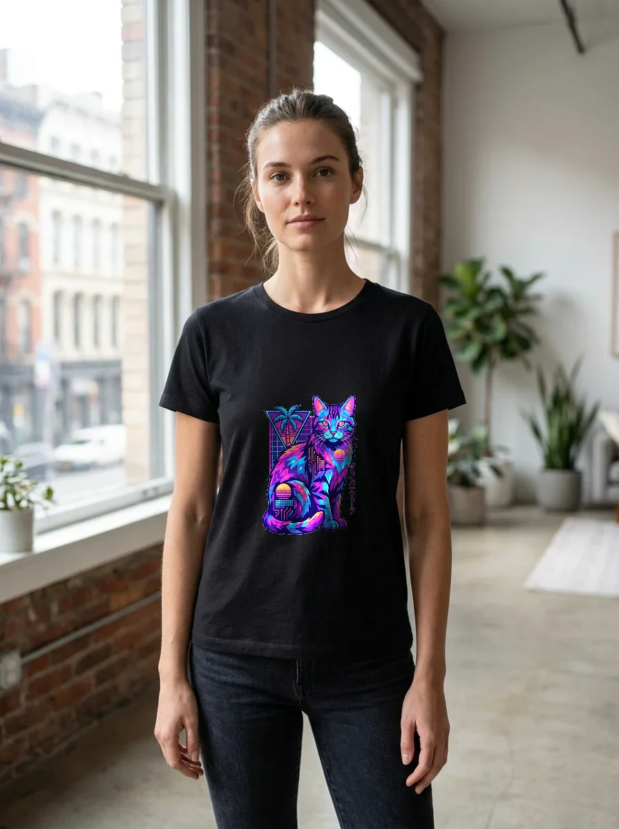 Vaporwave Cat Tee