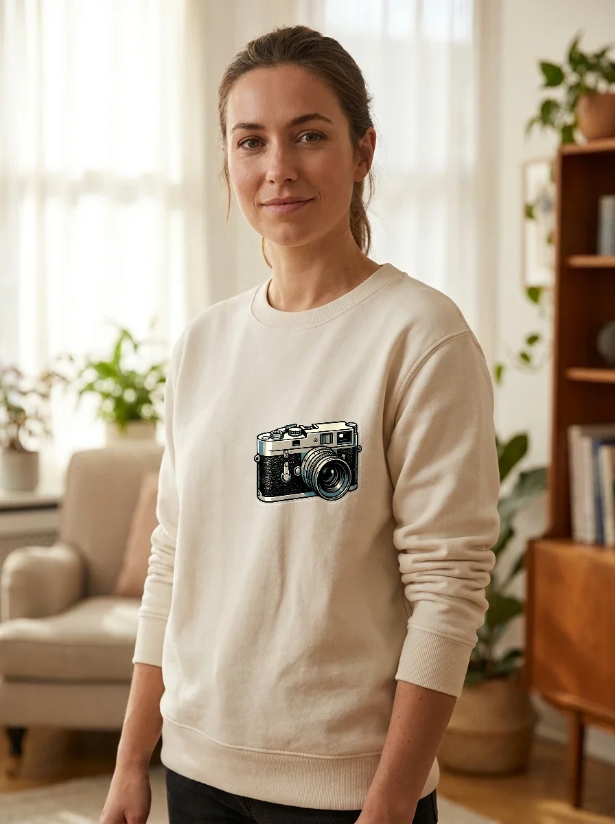 Vintage Film Camera Illustration Sweatshirt