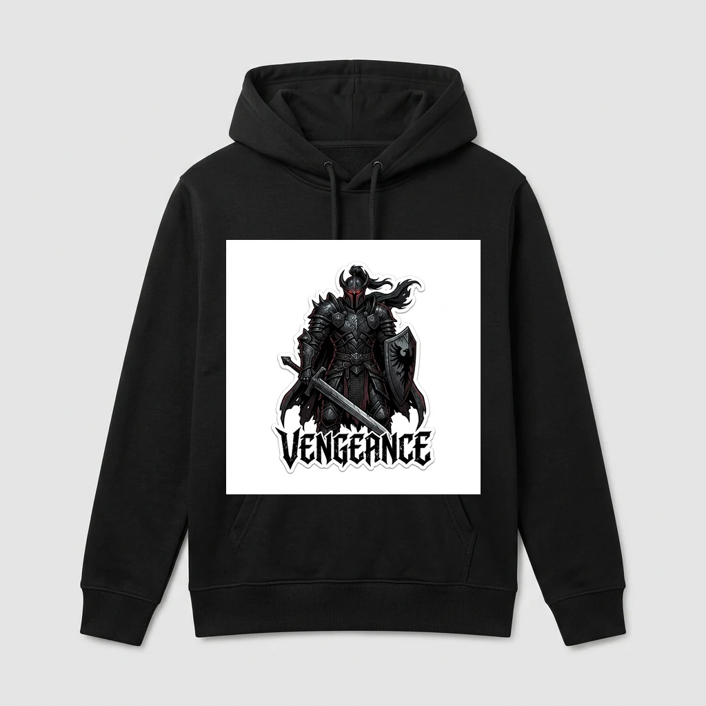 dark knight hoodie with vengeance text