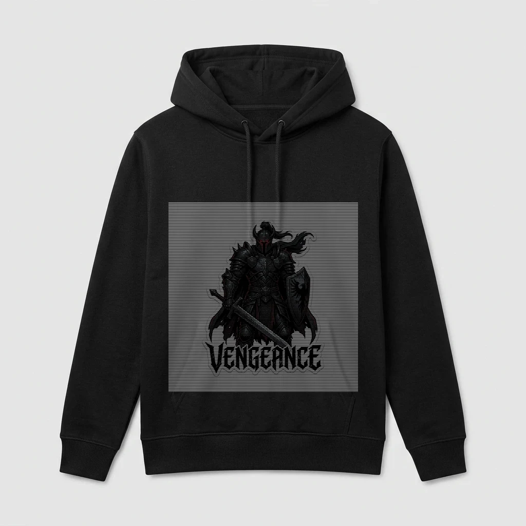 Dark Knight Hoodie with Vengeance Text