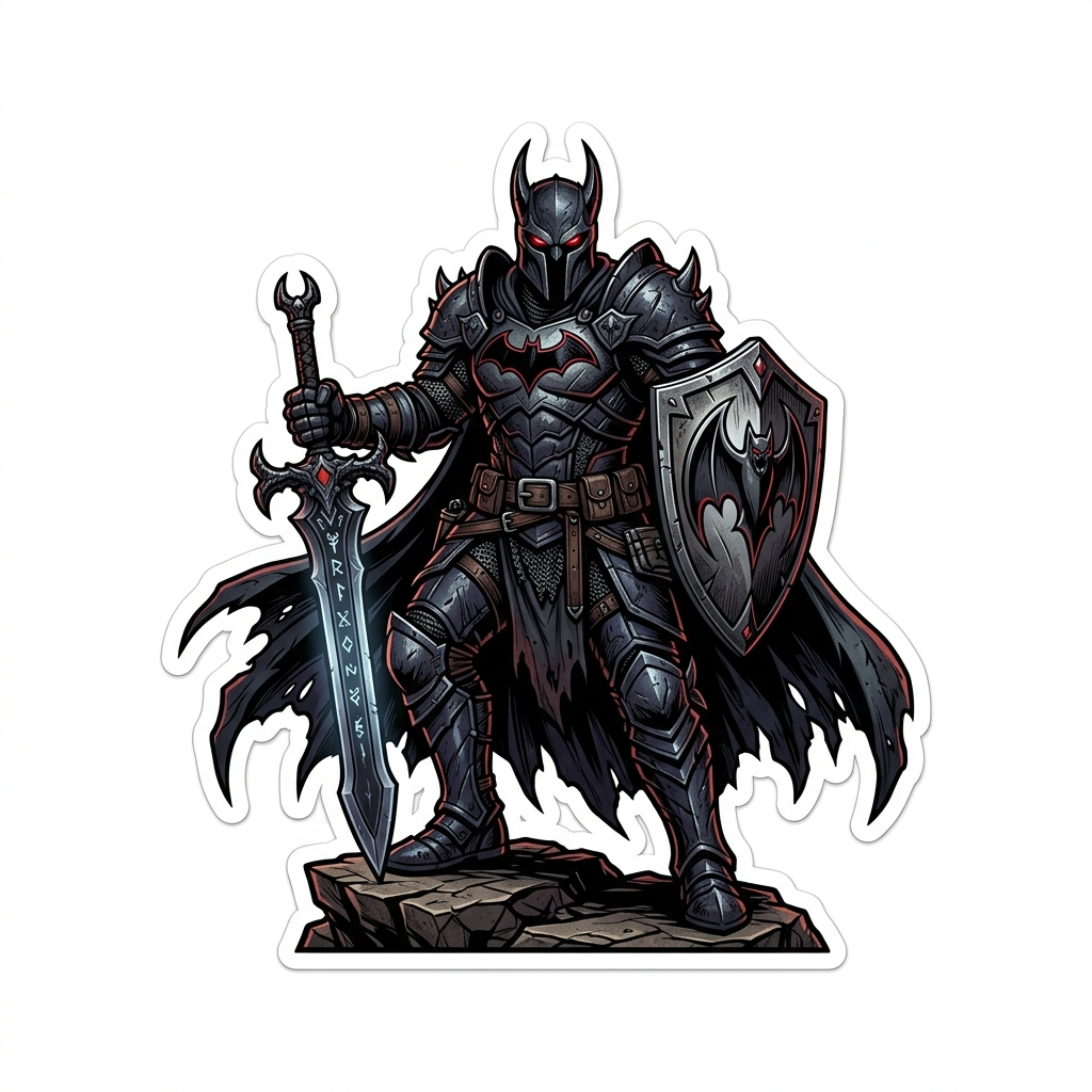 Dark Vigilante Knight Hoodie — artwork