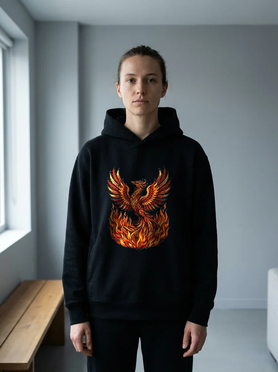 Phoenix Rising in Flames Hoodie