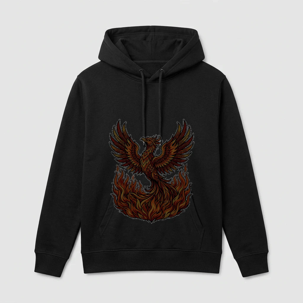 Phoenix Rising in Flames Hoodie