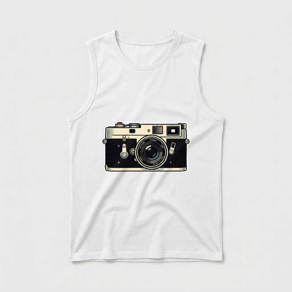 Vintage Film Camera Illustration Tank Top
