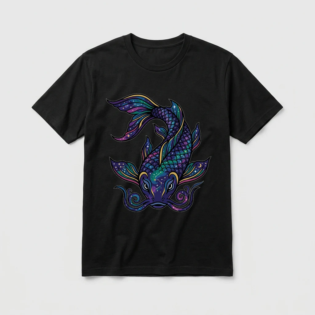 galactic koi fish tshirt