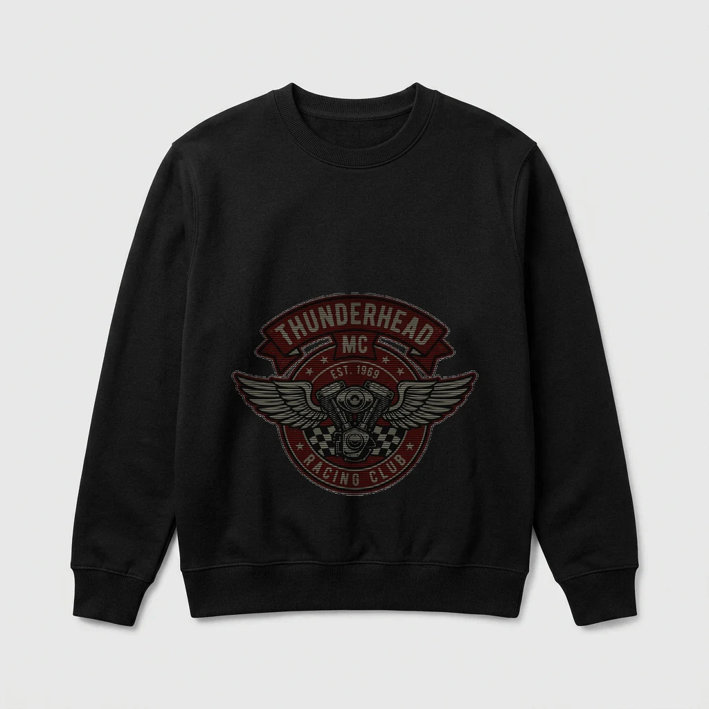 Vintage Motorcycle Racing Club Badge Sweatshirt