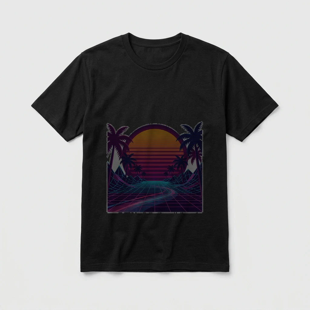 Retro Synthwave Sunset Tee