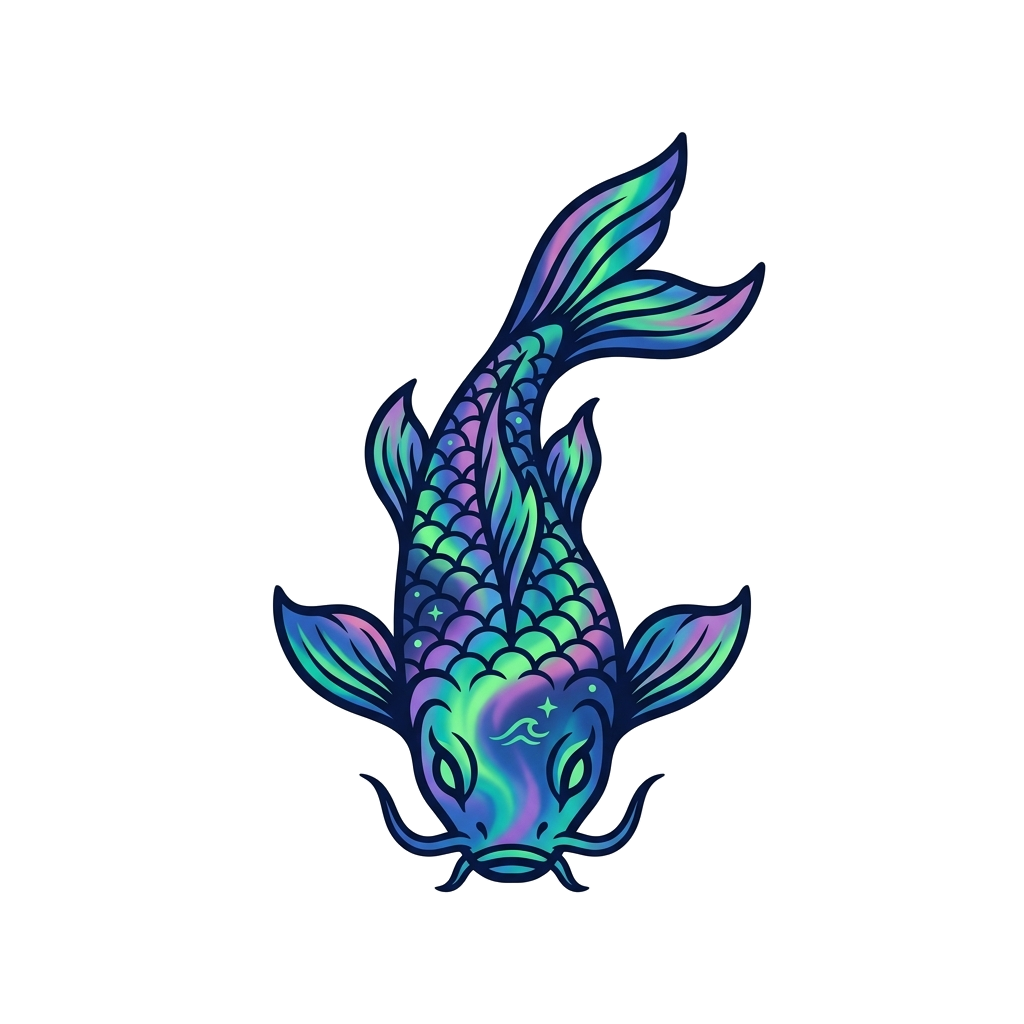 Aurora Koi Hoodie — artwork